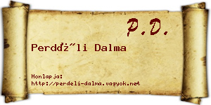 Perdéli Dalma névjegykártya
